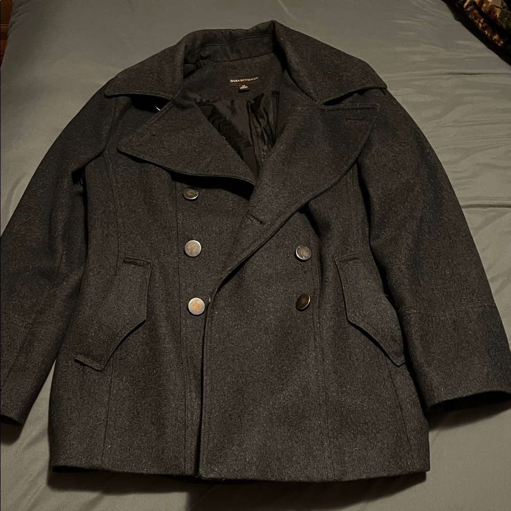 Dana Buchman Gray Peacoat